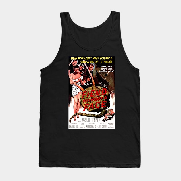 Classic Science Fiction Movie Poster - Fiend Without a Face Tank Top by Starbase79